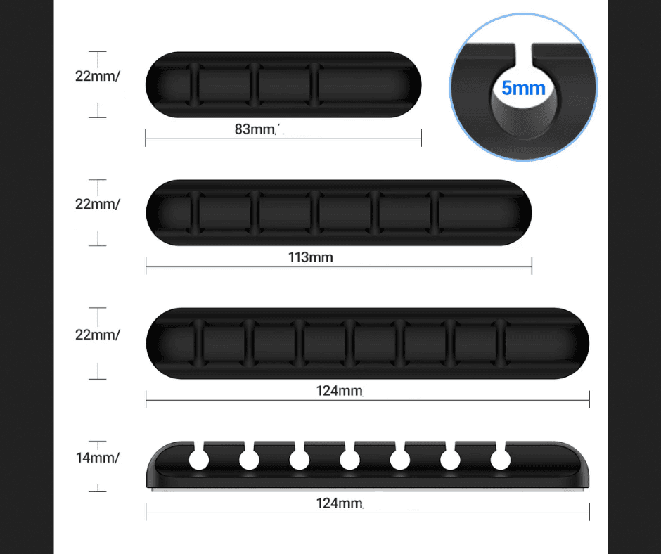 Samoprzylepny Organizer Klipsowy do Kabli na Biurko 🖥️