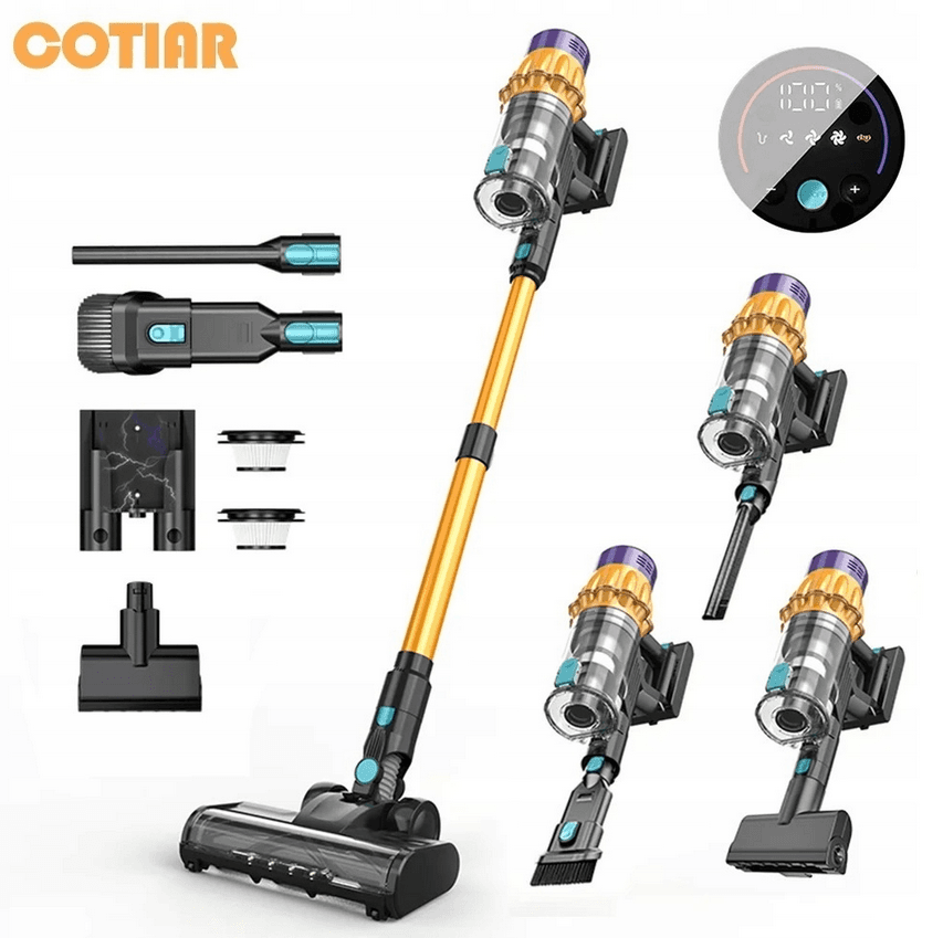 COTIAR V22 Odkurzacz Bezprzewodowy 650W 55kPa, LED Wyświetlacz, 1.2L – Podłogi, Dywany, Zwierzęta